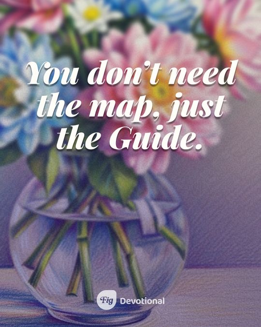 Fig Devotional keepsake card reading: You don’t need the map, just the Guide.
